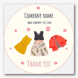 Children's clothing store sticker template