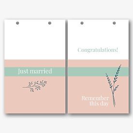 Template of a paper bag for a wedding