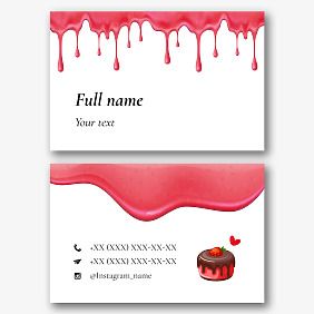 Confectionery business card template