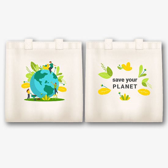 Eco-bag template with print