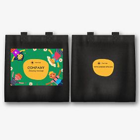 Textile bag template with logo