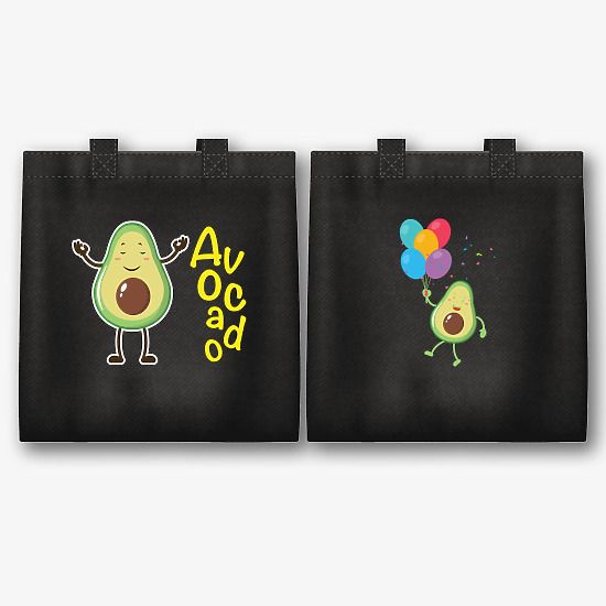Eco-bag template with avocado print