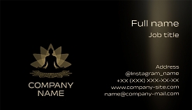 Buddha Logo Yoga Teacher Instructor Business Card Template