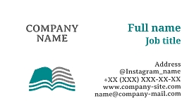 Book Logo Business Card Template