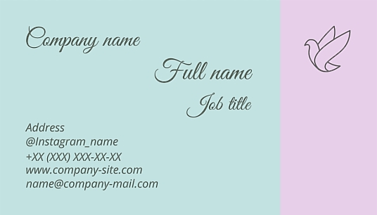 Two-Toned Business Card Template
