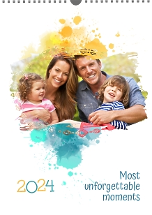Calendar template with family photos