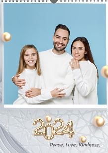 Calendar template with family photos